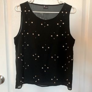 Black studded blouse. Urban Outfitters - sparkle & fade. Size XS. $15.